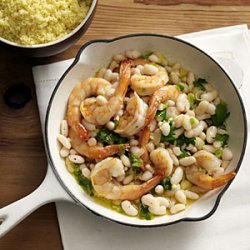 Lemony Shrimp with White Beans and Couscous recipe