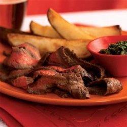 Broiled Flank Steak with Salsa Verde recipe