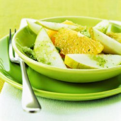 Sliced Oranges and Pears with Mint Sugar recipe