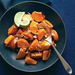 Persimmon Salad with Dates, Cashews, and Honey recipe
