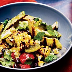 Grilled Corn, Poblano, and Black Bean Salad recipe