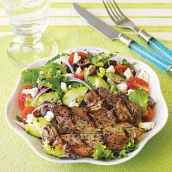 Grilled Lamb Chops with Greek Salad recipe