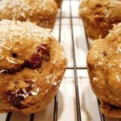 Sweet Potato, Cranberry, Coconut Muffins recipe