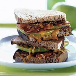 Cheddar, Bacon, and Apple with Mustard on Country Wheat Bread recipe