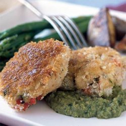Red Snapper Cakes with Avocado-Tomatillo Sauce recipe