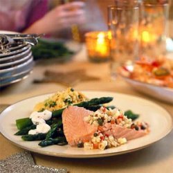 Cold Poached Salmon with Fennel-Pepper Relish recipe