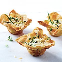 Phyllo Cups with Ricotta, Chèvre, and Thyme recipe