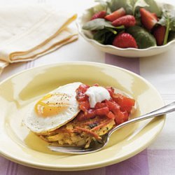 Zucchini-Potato Pancakes with Eggs recipe