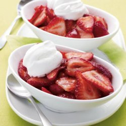 Merlot Strawberries with Whipped Cream recipe