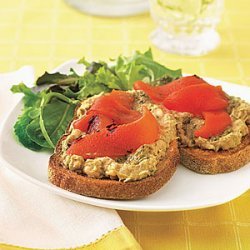 White Bean and Red Pepper Toast recipe