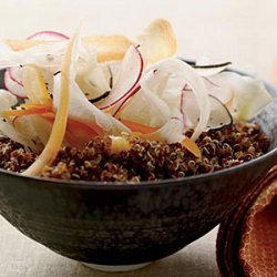 Lemony Quinoa Salad with Shaved Vegetables recipe