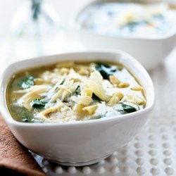 Chicken-Noodle Soup with Spinach recipe
