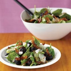 Spinach-Blackberry Salad with Manchego and Prosciutto recipe