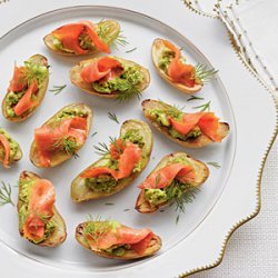 Fingerling Potatoes with Avocado and Smoked Salmon recipe