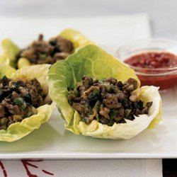 Chinese Chicken and Mushroom Lettuce Cups recipe