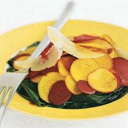 Shaved Baby Beets With Greens recipe