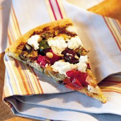 Roasted Vegetable-and-Goat Cheese Pizza recipe