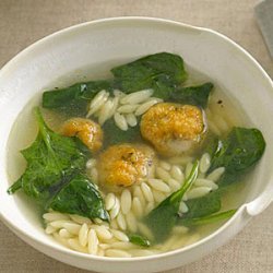 Chicken Meatball–and–Orzo Soup recipe