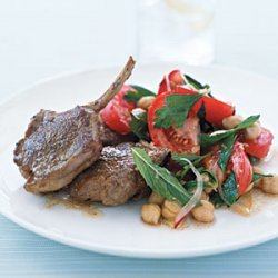 Spiced Lamb Chops with Chickpea Salad recipe