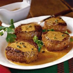 Beef Fillets With Green Peppercorn Sauce recipe