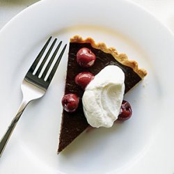 Dark Chocolate Tart, Cherries, and Almond Whipped Cream recipe