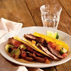 Grilled Flank Steak with Avocado and Two-Tomato Salsa recipe