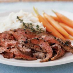 Roasted Flank Steak with Olive Oil-Herb Rub recipe