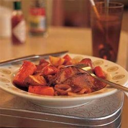 Onion-Smothered Roast Brisket and Vegetables recipe