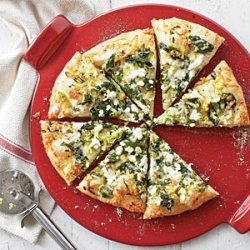 Three Cheese-and-Spinach Pizza recipe