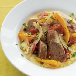 Roasted Vegetables & Italian Sausage with Polenta recipe