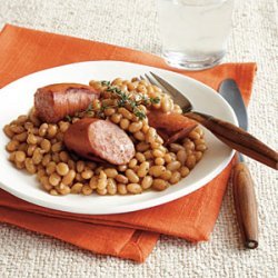Tiny French Beans with Smoked Sausage recipe