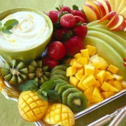 Tropical Fruit with Mango Cream recipe
