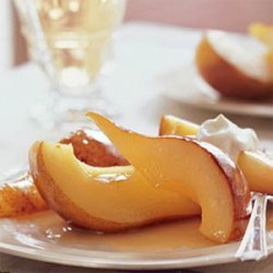 Honey-Roasted Pears with Sweet Yogurt Cream recipe