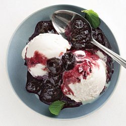 Dark Cherry Merlot Sauce over Yogurt recipe
