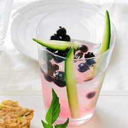 Cucumber, Soju, and Blueberry Shrub Cocktail recipe