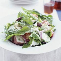 Spinach Salad with Feta, New Potatoes, and Artichokes recipe