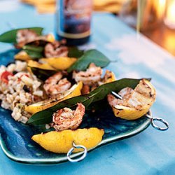 Grilled Lemon-Bay Shrimp recipe