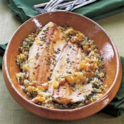 Fennel-Crusted Trout with Lemon-Ginger Vinaigrette recipe