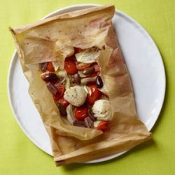 Scallops in Parchment with Fennel, Tomatoes, and Olives recipe