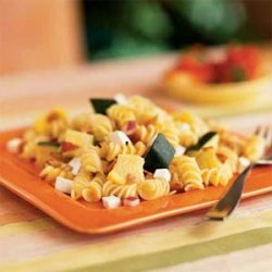 Rotini, Summer Squash, and Prosciutto Salad with Rosemary Dressing recipe