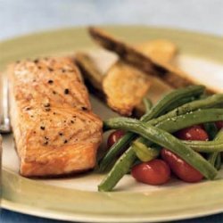 Roasted Salmon with Fresh Vegetables recipe