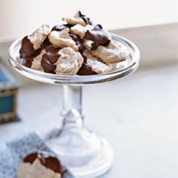 Chocolate-Dipped Almond Meringues recipe