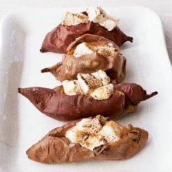 Baked Sweet Potatoes with Marshmallows recipe