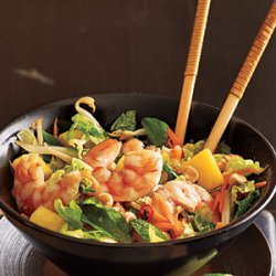 Lime Shrimp Salad with Bean Sprouts and Thai Basil recipe