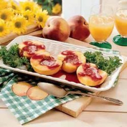 Grilled Peaches with Berry Sauce recipe