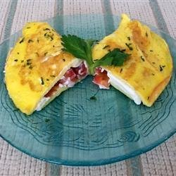 Cream Cheese and Tomato Omelet with Chives recipe