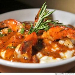 Neo-Traditional Shrimp and Grits Meal recipe