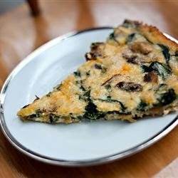 Crustless Spinach and Mushroom Quiche recipe