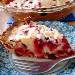 Crustless Cranberry Pie recipe