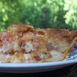 Rhubarb Sour Cream Pie recipe